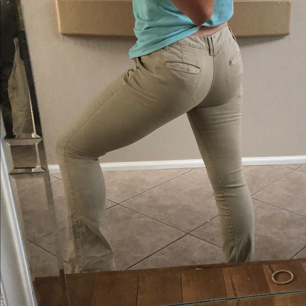 Boot leg khakis